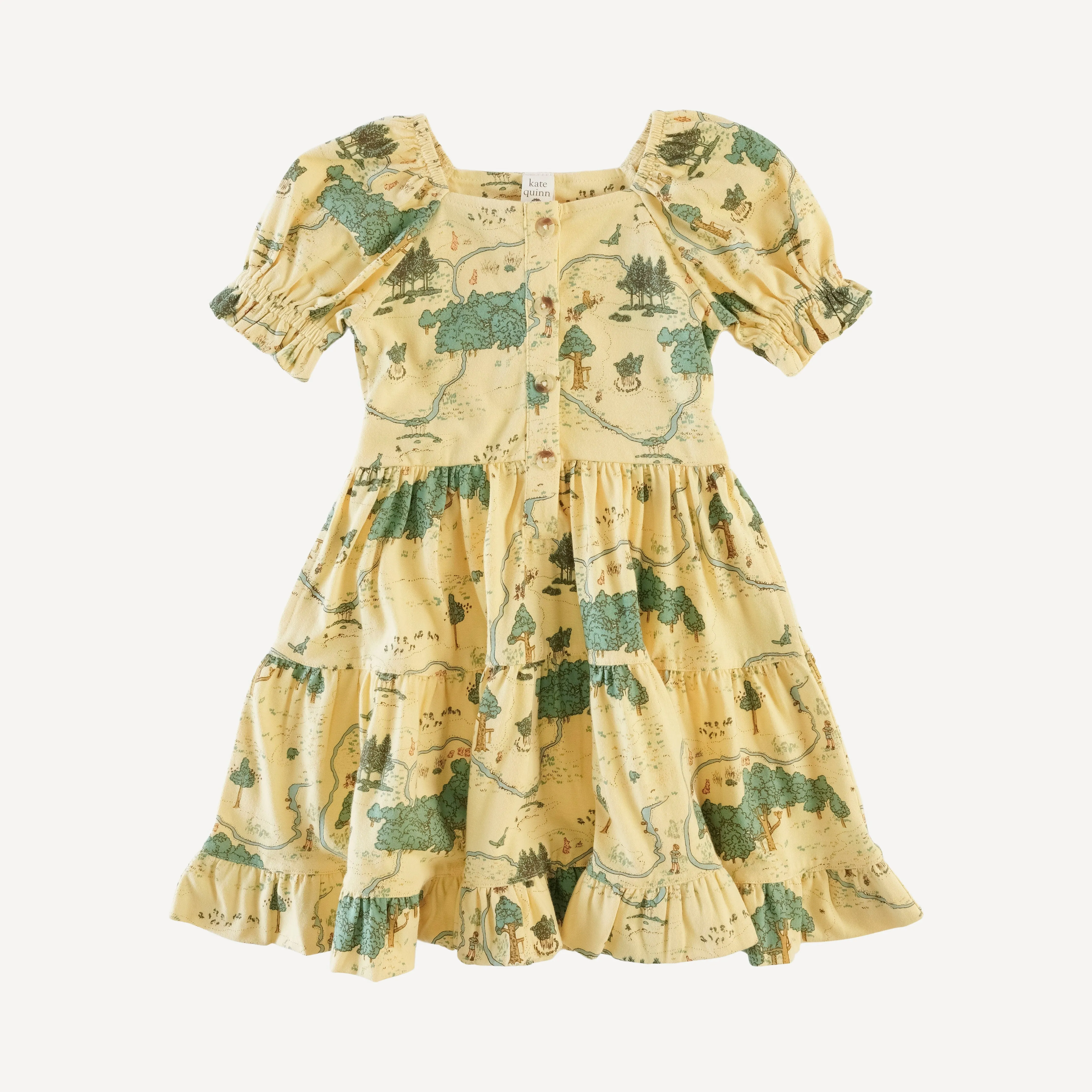 100 acre wood dress | map | organic cotton jersey