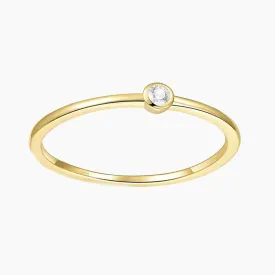 14K Gold Plated Elegant Style Stackable Ring