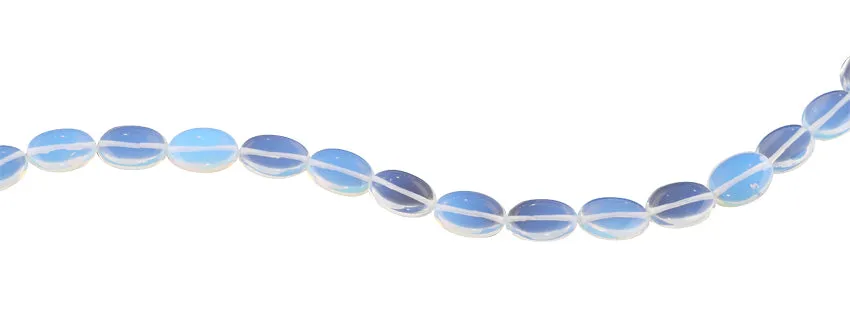 15x12MM Transparent Opalite Glass Puffy Oval Gemstone Beads