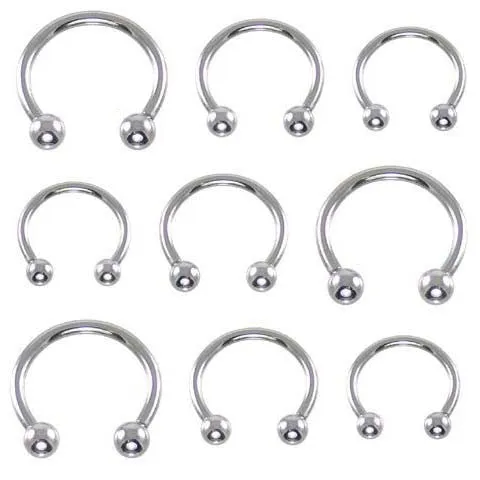 18G Steel Ball Horseshoe