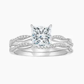 925 Silver Princess Moissanite Wedding Ring