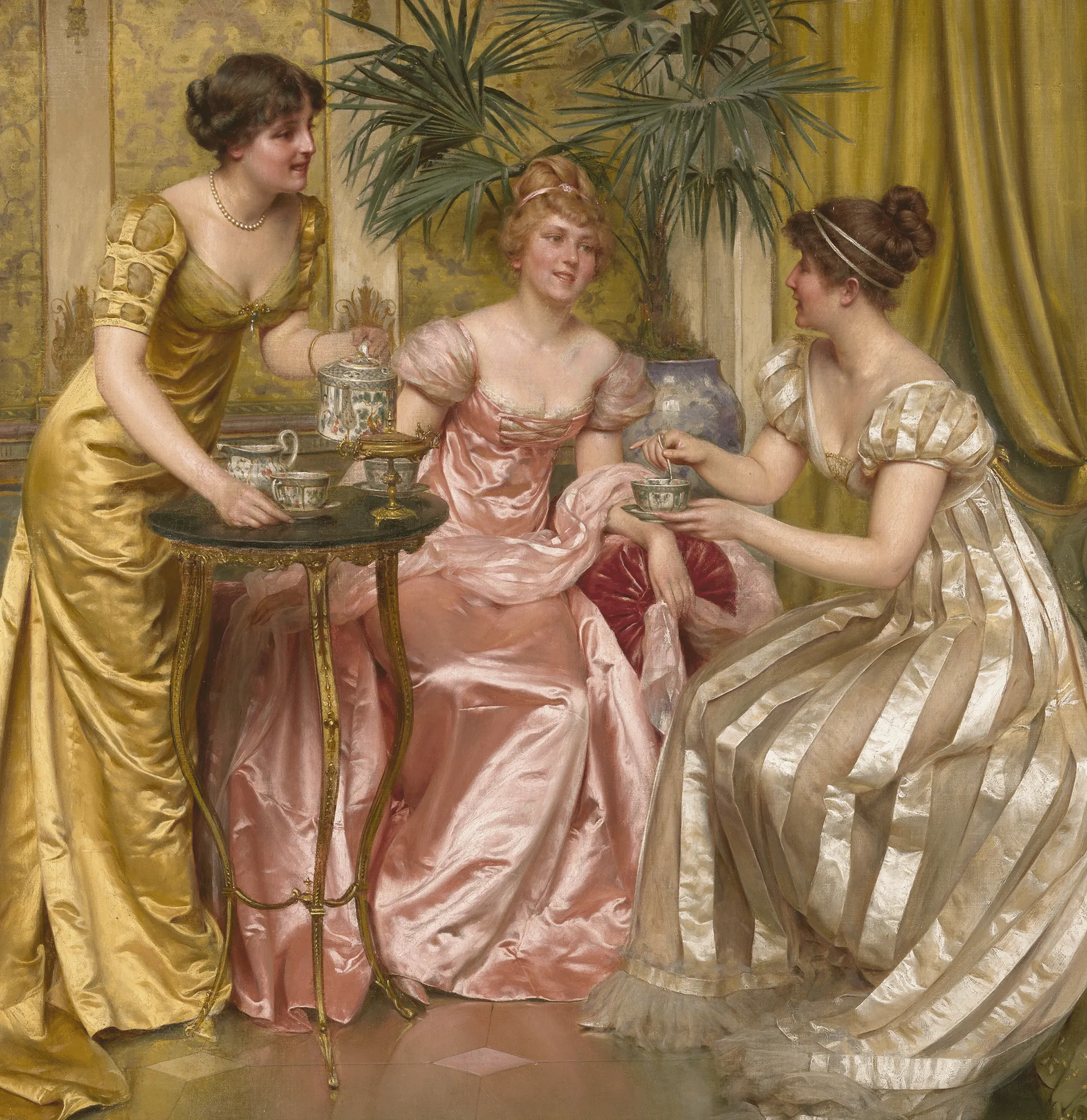 Afternoon Tea by Charles-Joseph-Frédéric Soulacroix