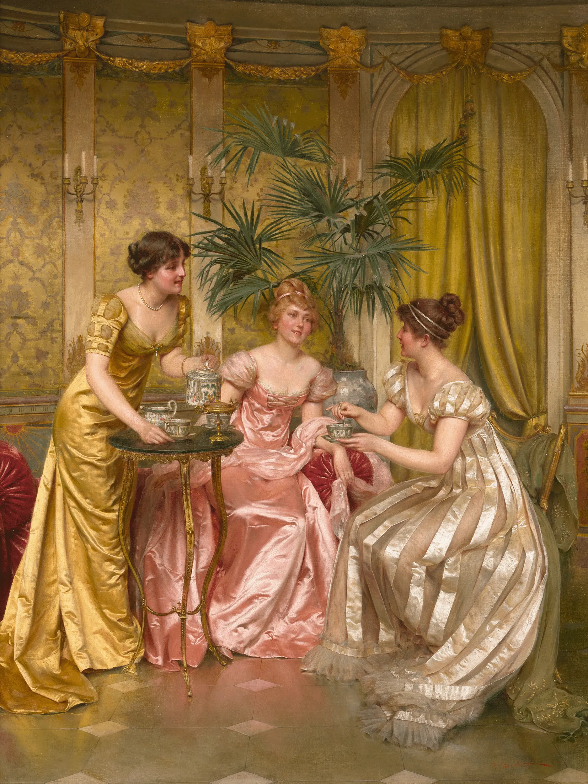 Afternoon Tea by Charles-Joseph-Frédéric Soulacroix