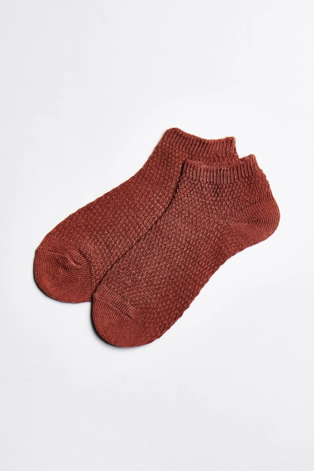 ALAMAE Women's Waffle Stitch Ankle Sock