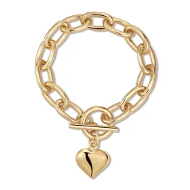 Alana Puffy Heart Charm Bracelet