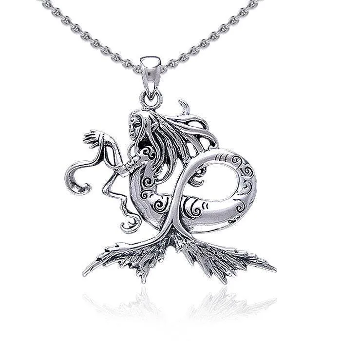 Amy  Brown Dark Water Sterling Silver Fairy Pendant TP1664