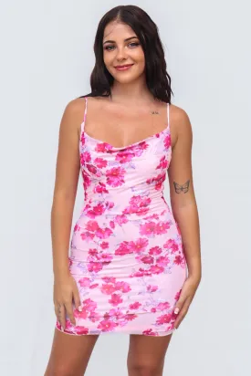 Angelyn Mini Dress - Pink Floral