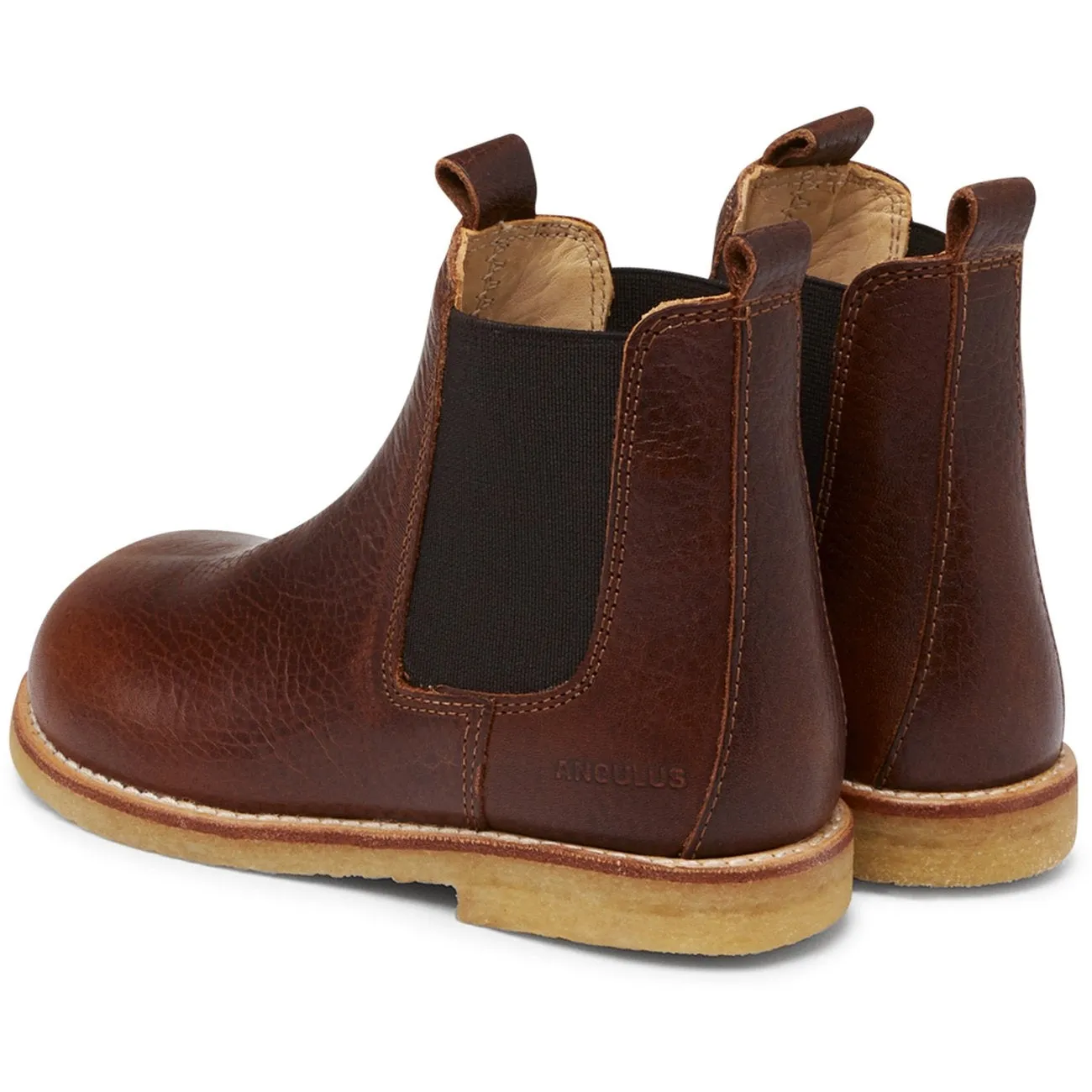 Angulus Chelsea Boots With Elastic Band Brown/Brown