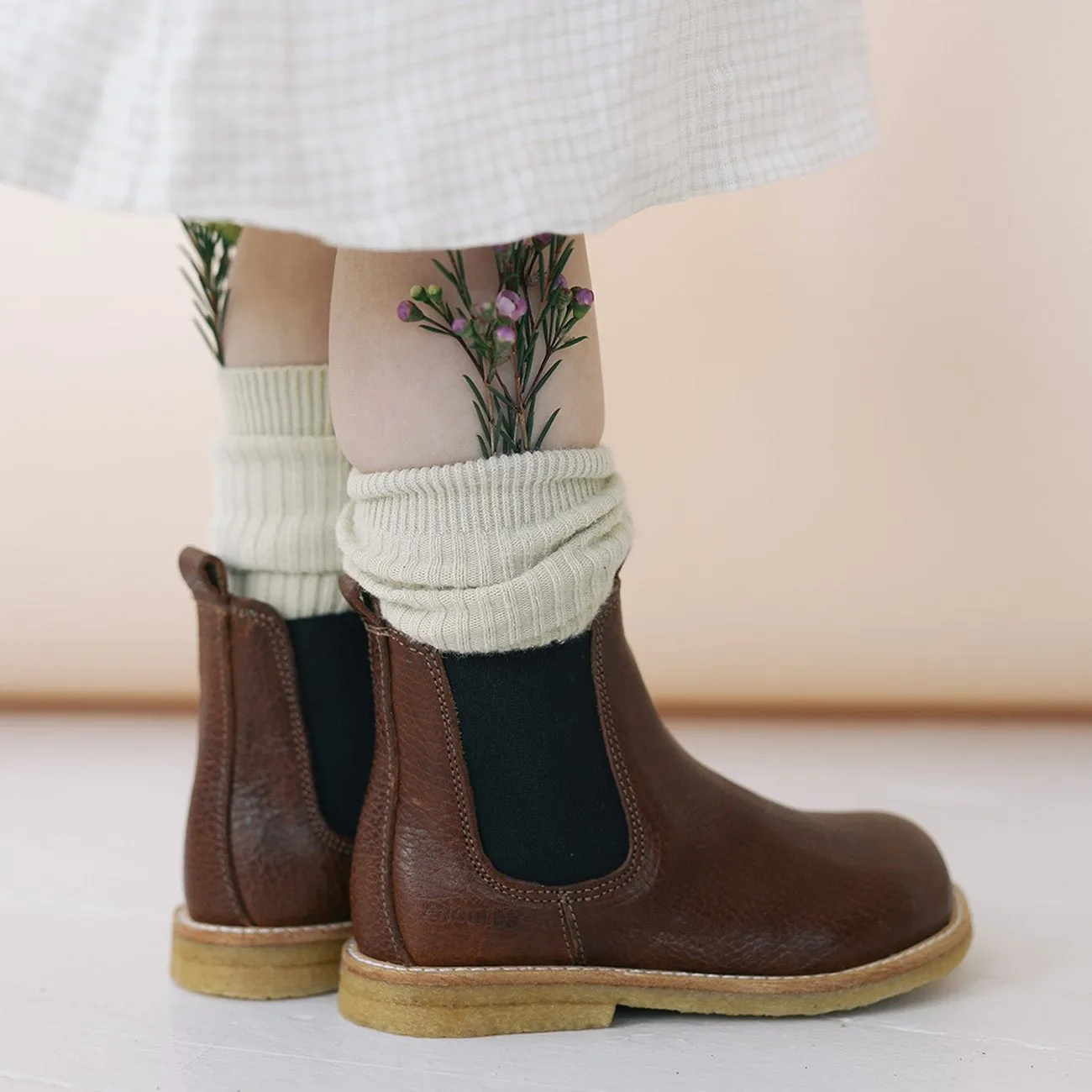 Angulus Chelsea Boots With Elastic Band Brown/Brown