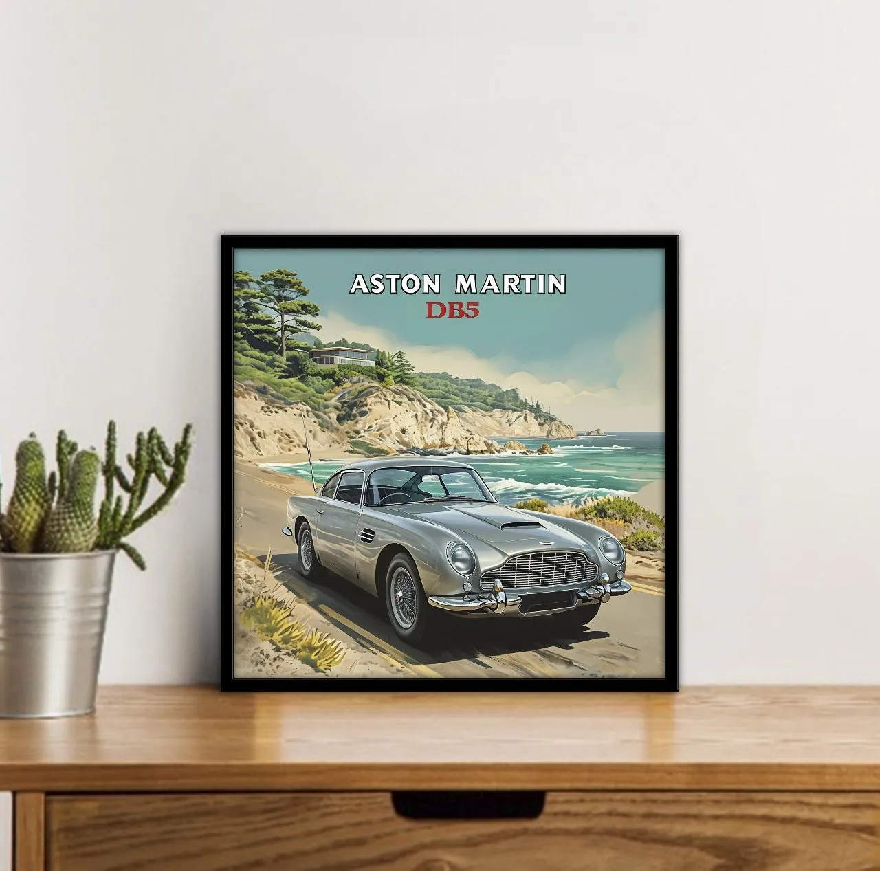 Astom Martin DB5 Car Posters With Frame - 5*5 Inches    (No Cash On Delivery Allowed On This Product) - Prepaid Orders Only