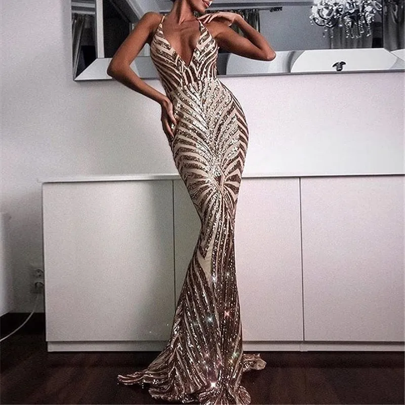 Backless Bodycon Evening Club Mermaid Dress