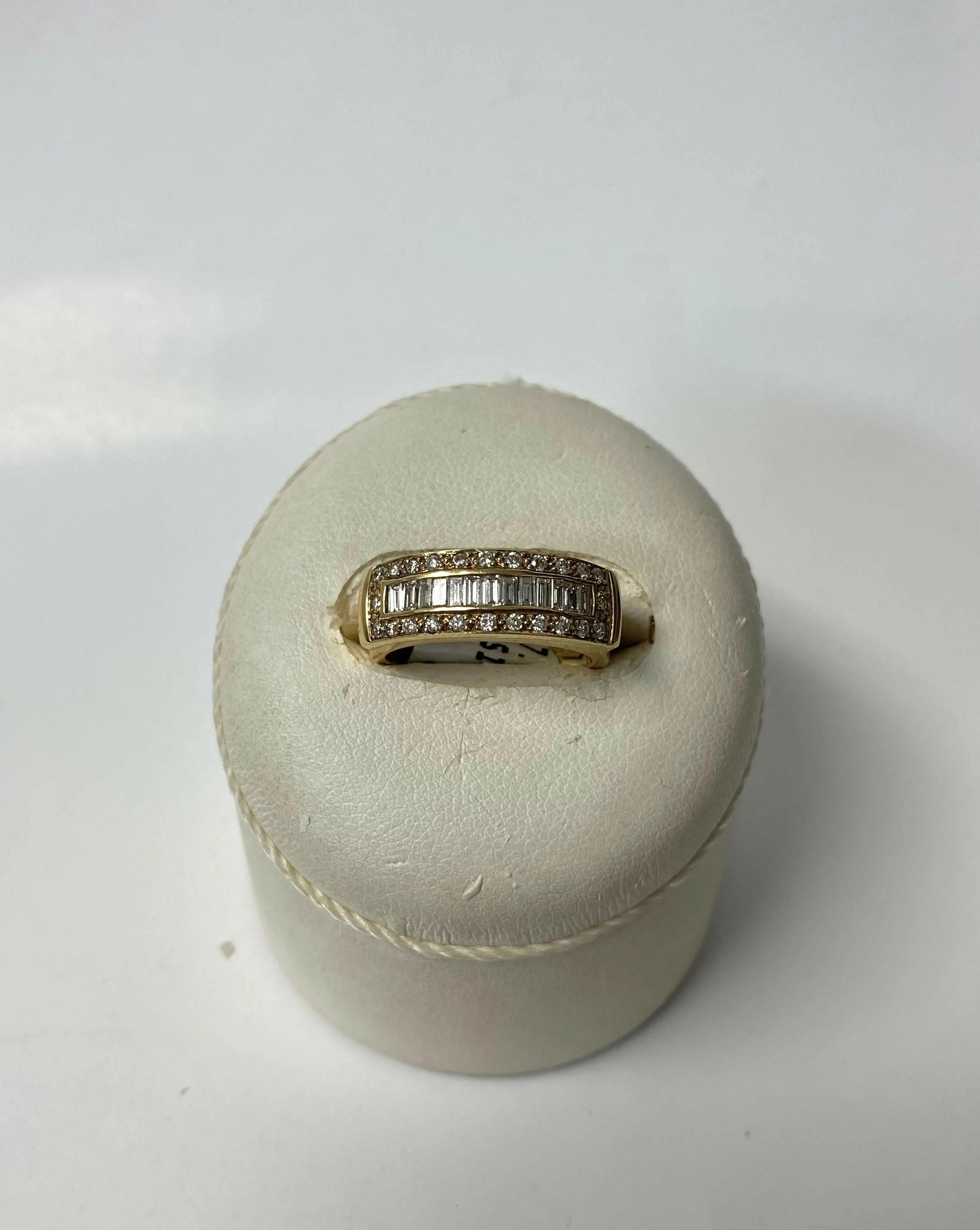 Baguette and Round Diamonds Statement Wedding Ring