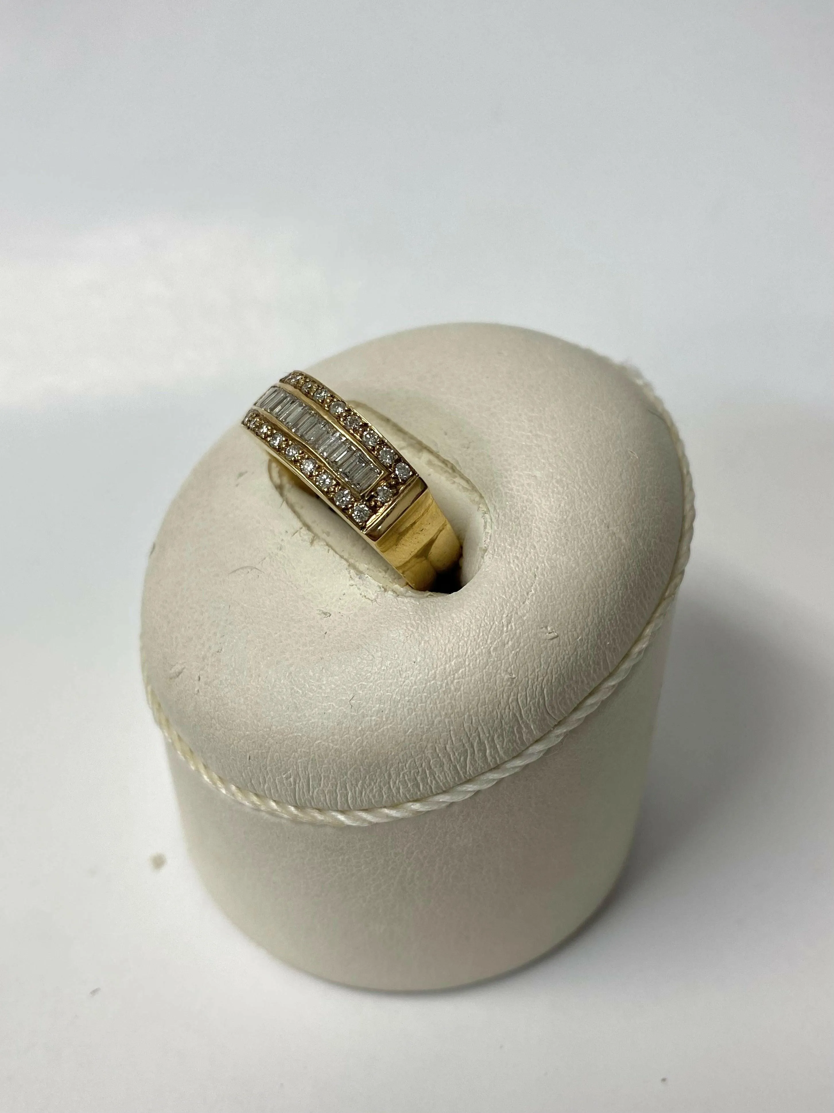 Baguette and Round Diamonds Statement Wedding Ring