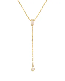 Ball Chain Lariat- Gold