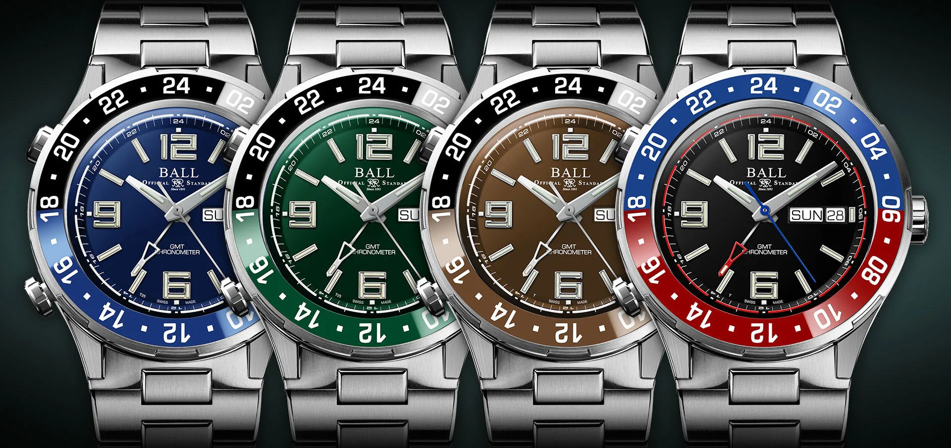 Ball Roadmaster Marine GMT Collection (All Colorways) DG3030B