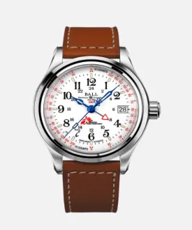 Trainmaster Pulsemeter GMT Watch with Ball Trainmaster features and GMT function in stainless steel material.