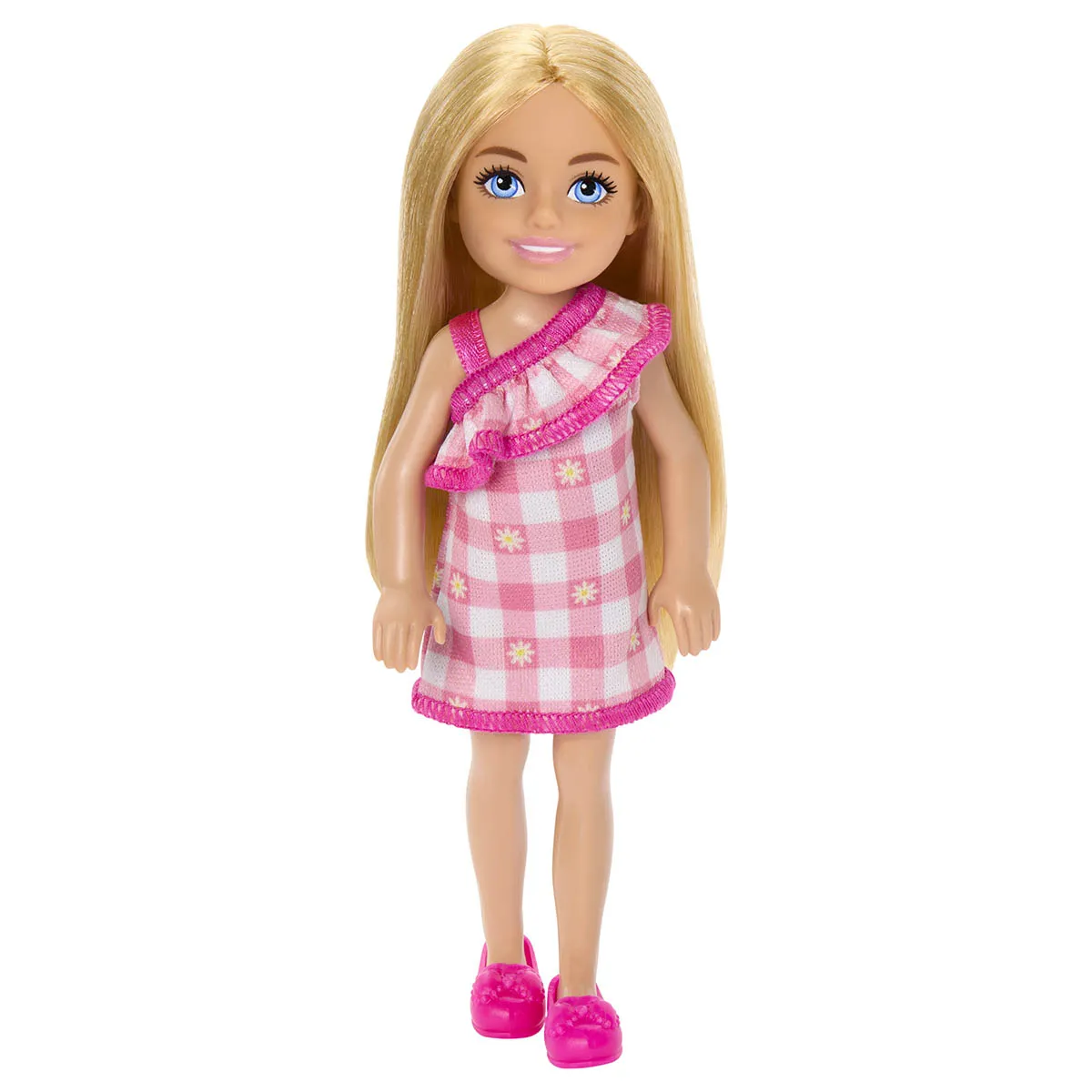 Barbie Chelsea Small 14cm Doll in Checked Dress