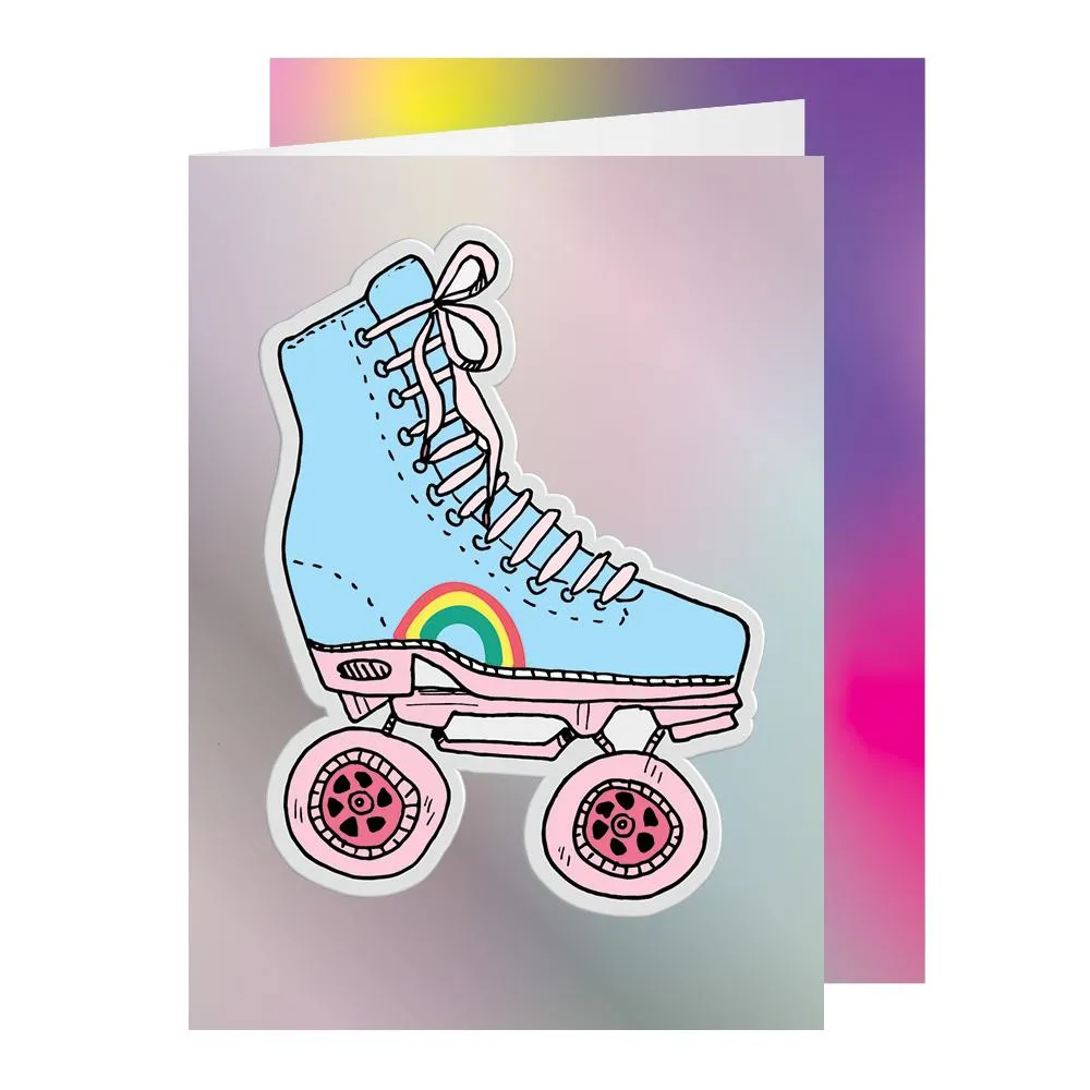 Big Puffy Roller Skate Greeting Card