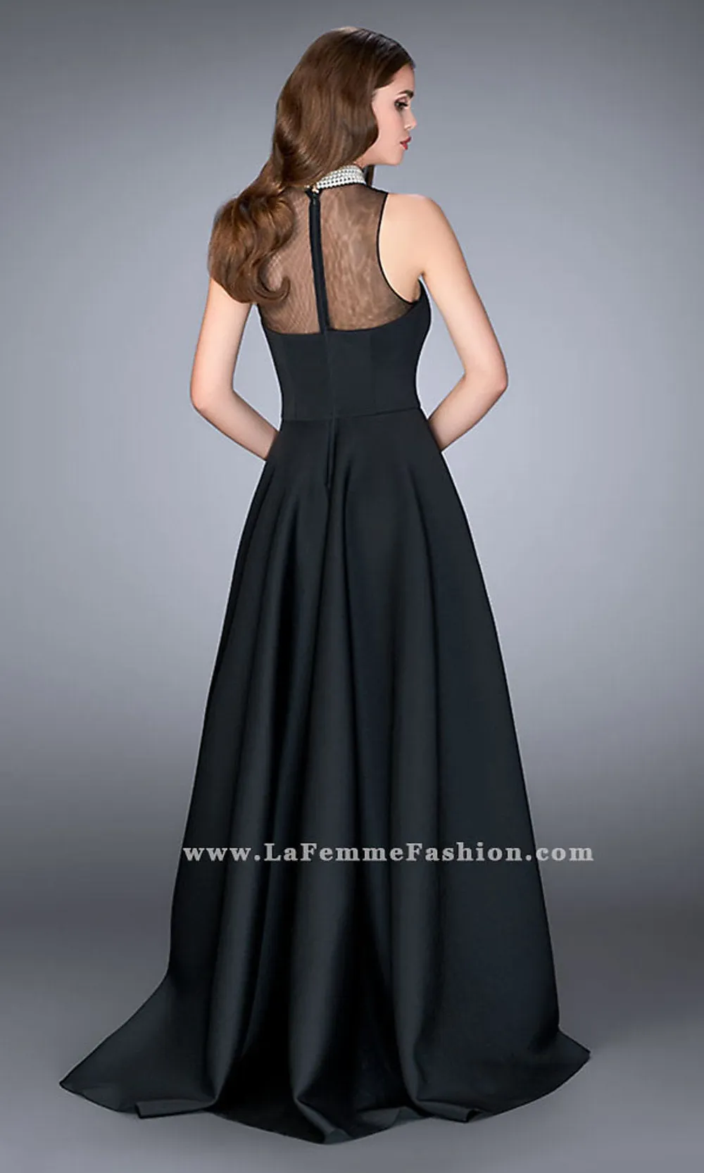 Black La Femme Prom Dress