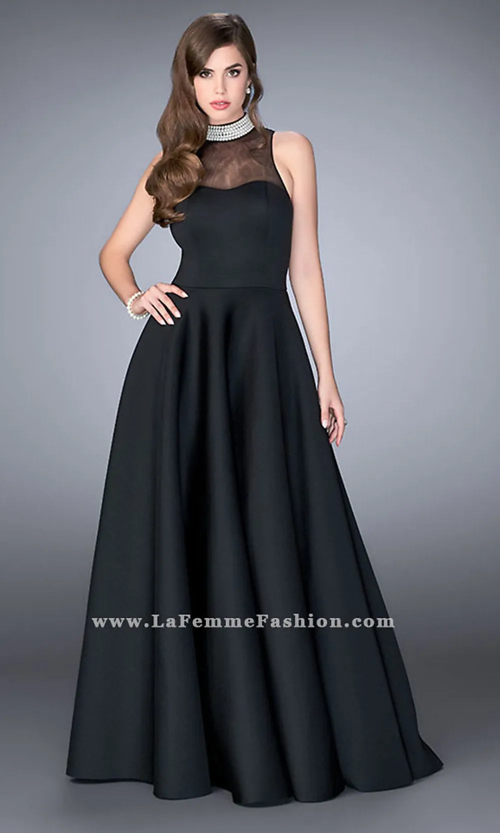 Black La Femme Prom Dress