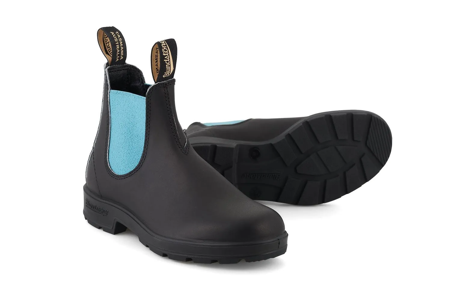 Blundstone 2207 Black Blue Slip On Chelsea Boots