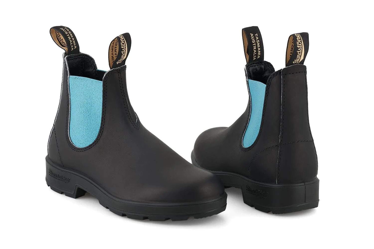 Blundstone 2207 Black Blue Slip On Chelsea Boots