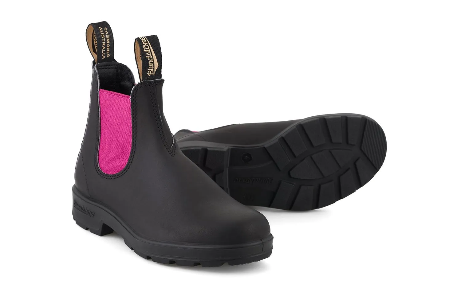 Blundstone 2208 Black Fuchsia Slip On Chelsea Boots