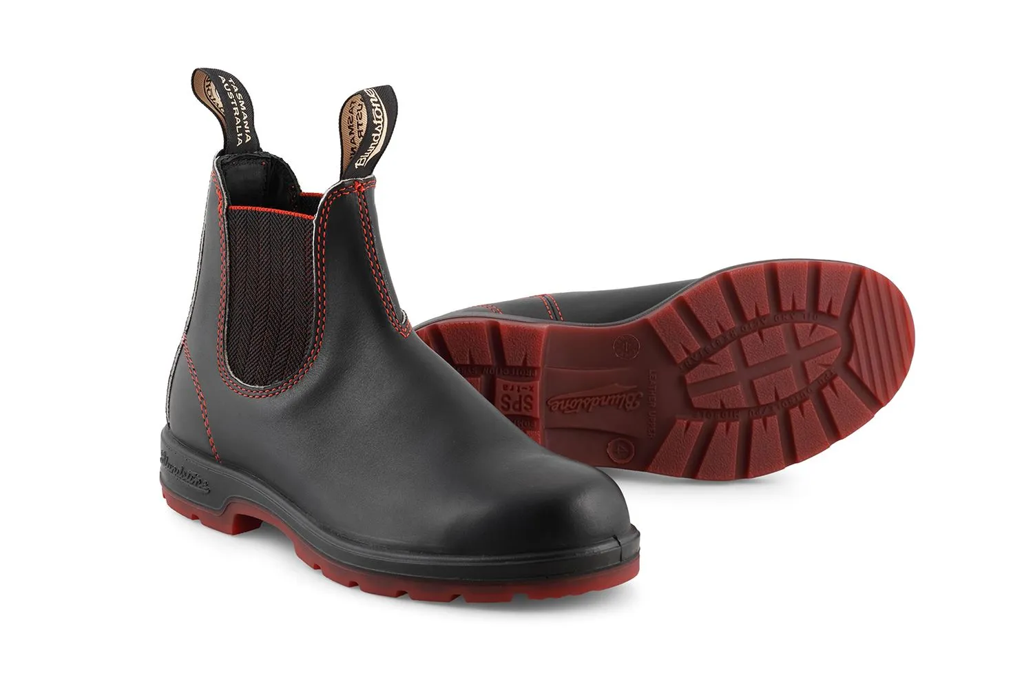 Blundstone 2342 Black Red Chelsea Boots