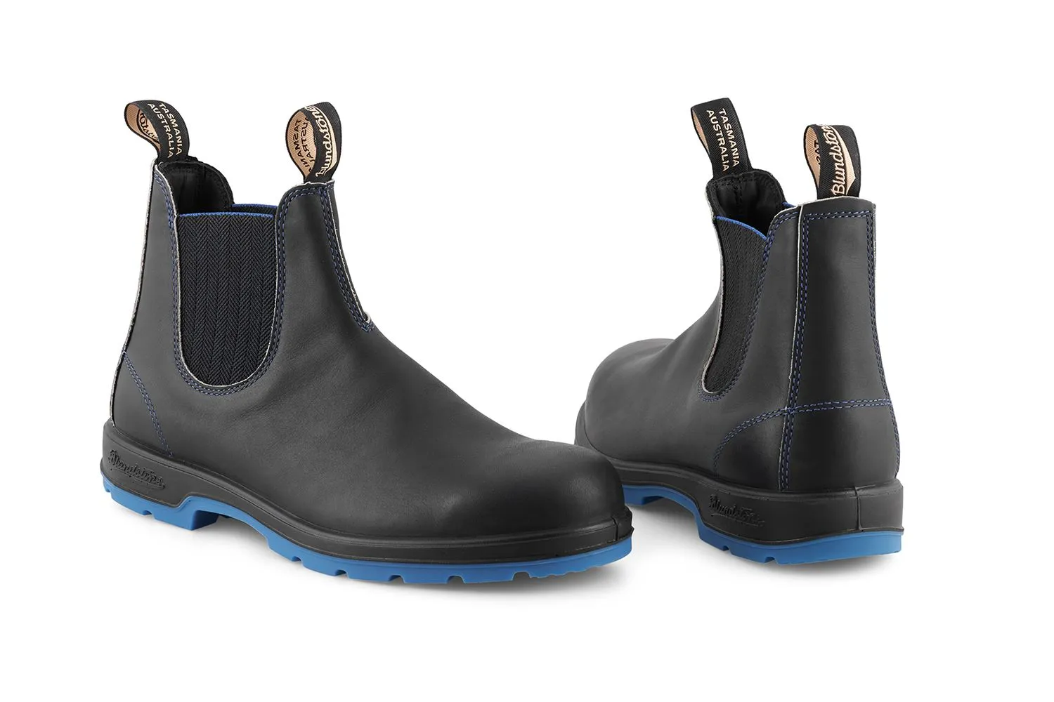 Blundstone 2343 Black Blue Slip On Chelsea Boots