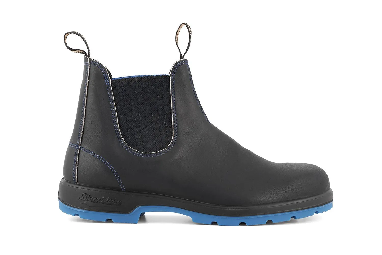 Blundstone 2343 Black Blue Slip On Chelsea Boots