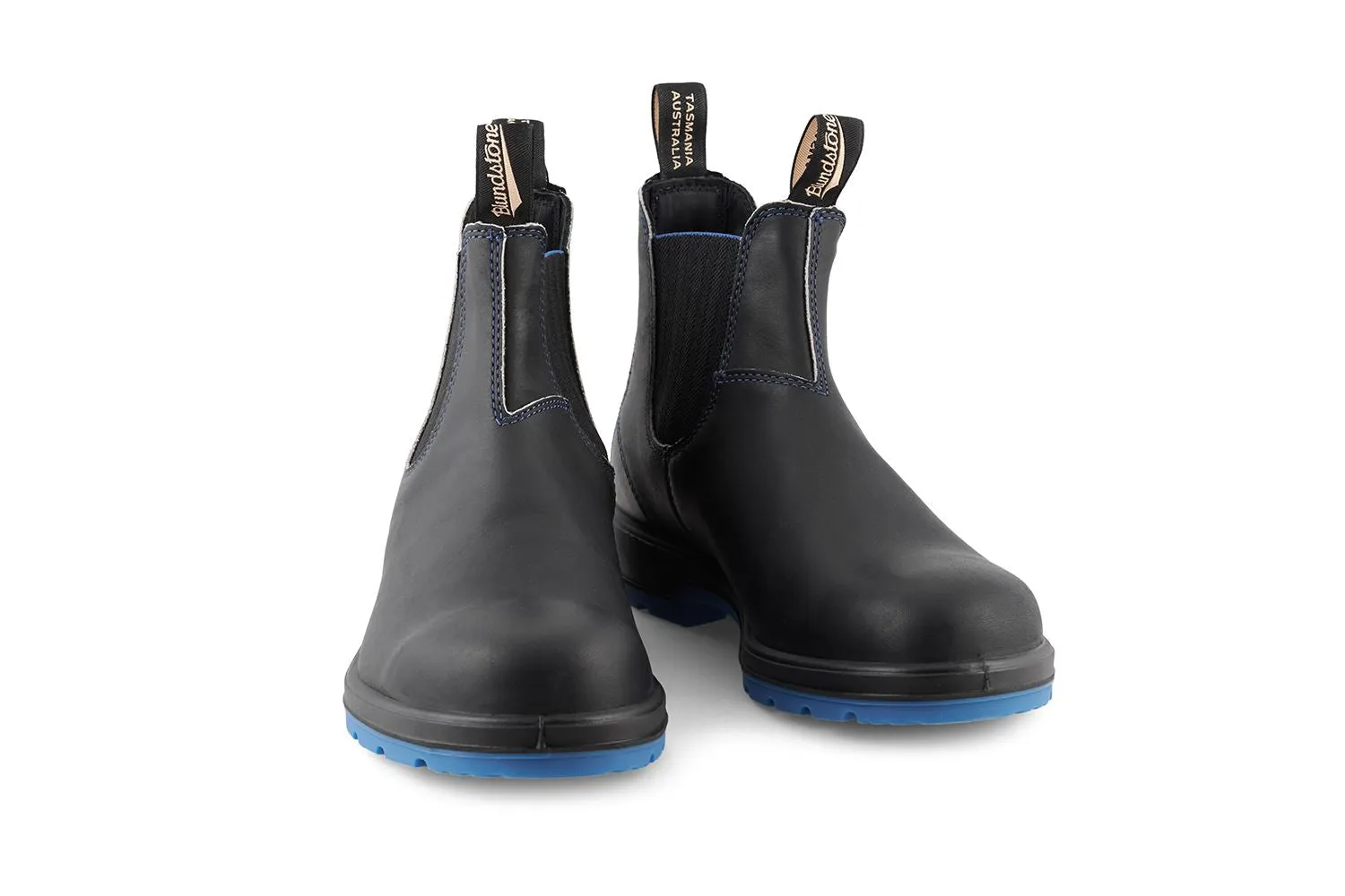 Blundstone 2343 Black Blue Slip On Chelsea Boots