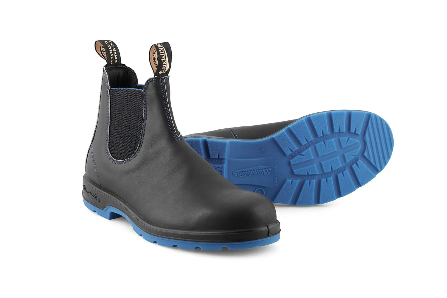 Blundstone 2343 Black Blue Slip On Chelsea Boots