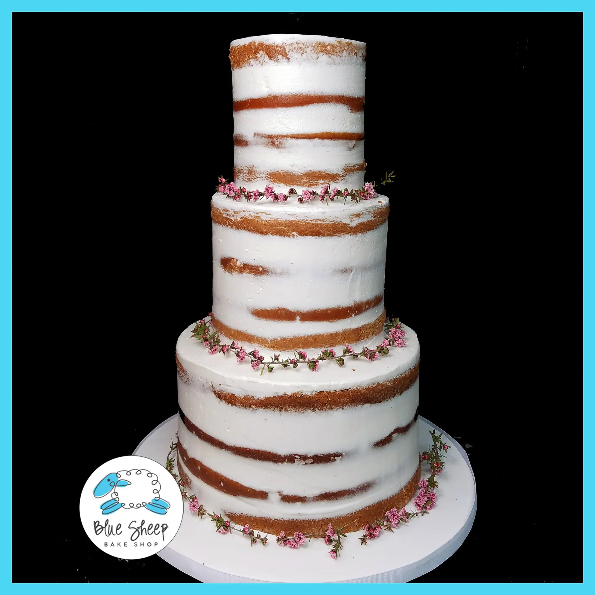 Bohemian Naked Wedding Cake