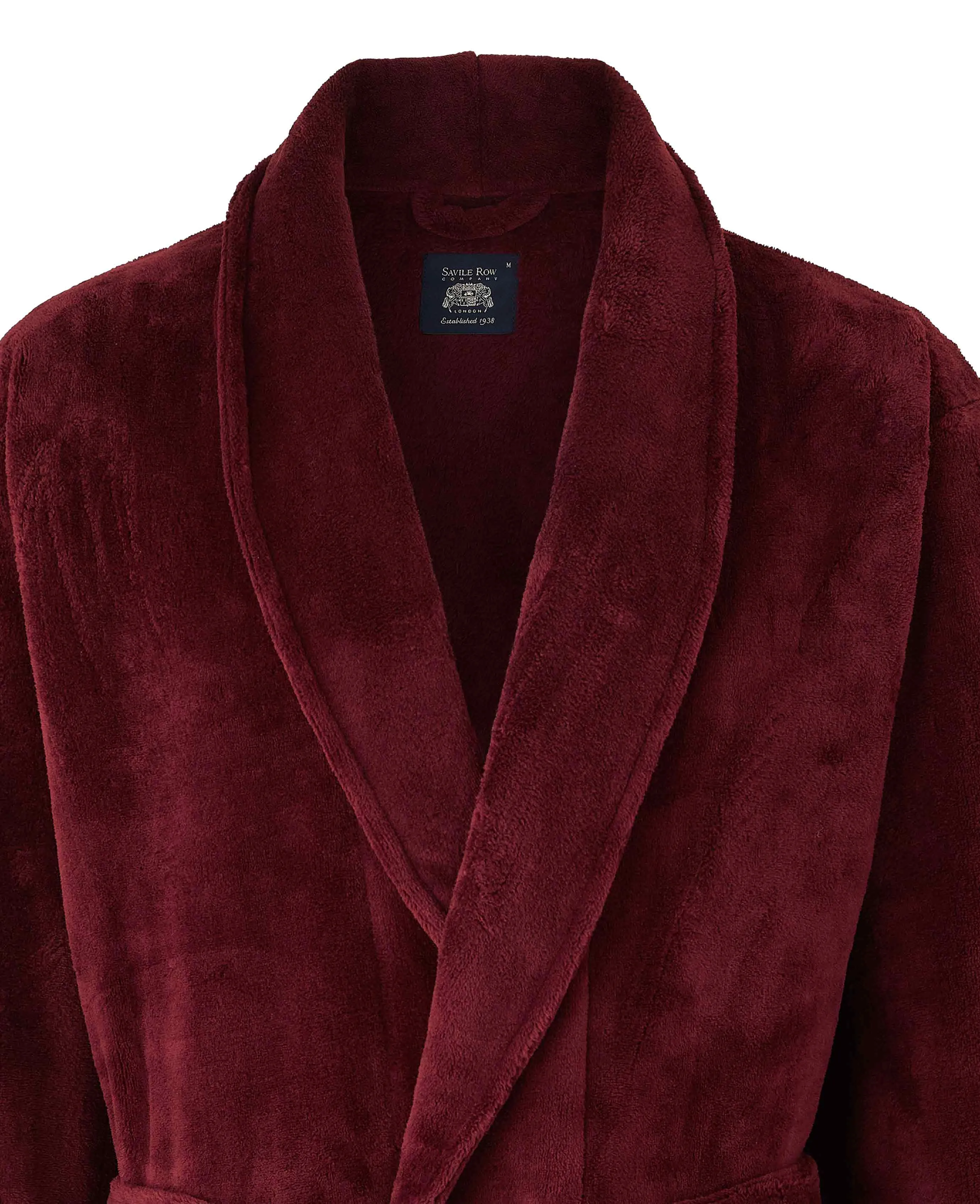 Burgundy Fleece Dressing Gown