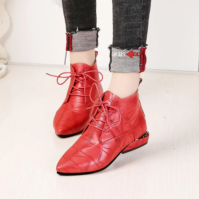 Casual Leather Hoof High Heels Women Chelsea Boots