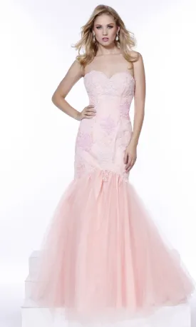 Cheap Pink Mermaid Prom Dress