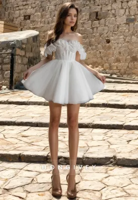 Chic A-Line Sweetheart Off-Shoulder Sheer Wedding Dress