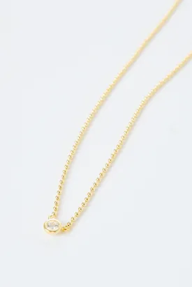 Clayton Bezel Ball Chain Necklace