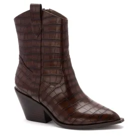 Corky's Rowdy Brown Croco Short Cowboy Boots