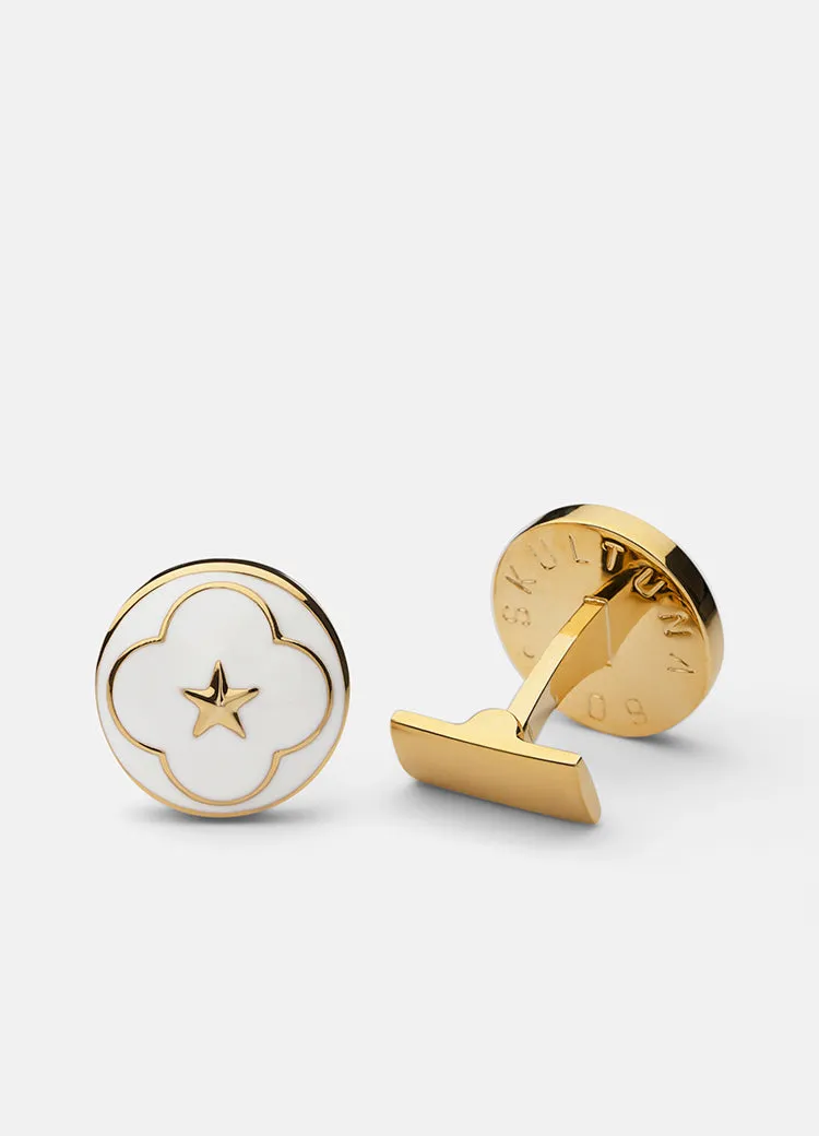 Cufflinks | The Official Wedding Series | Gold | White