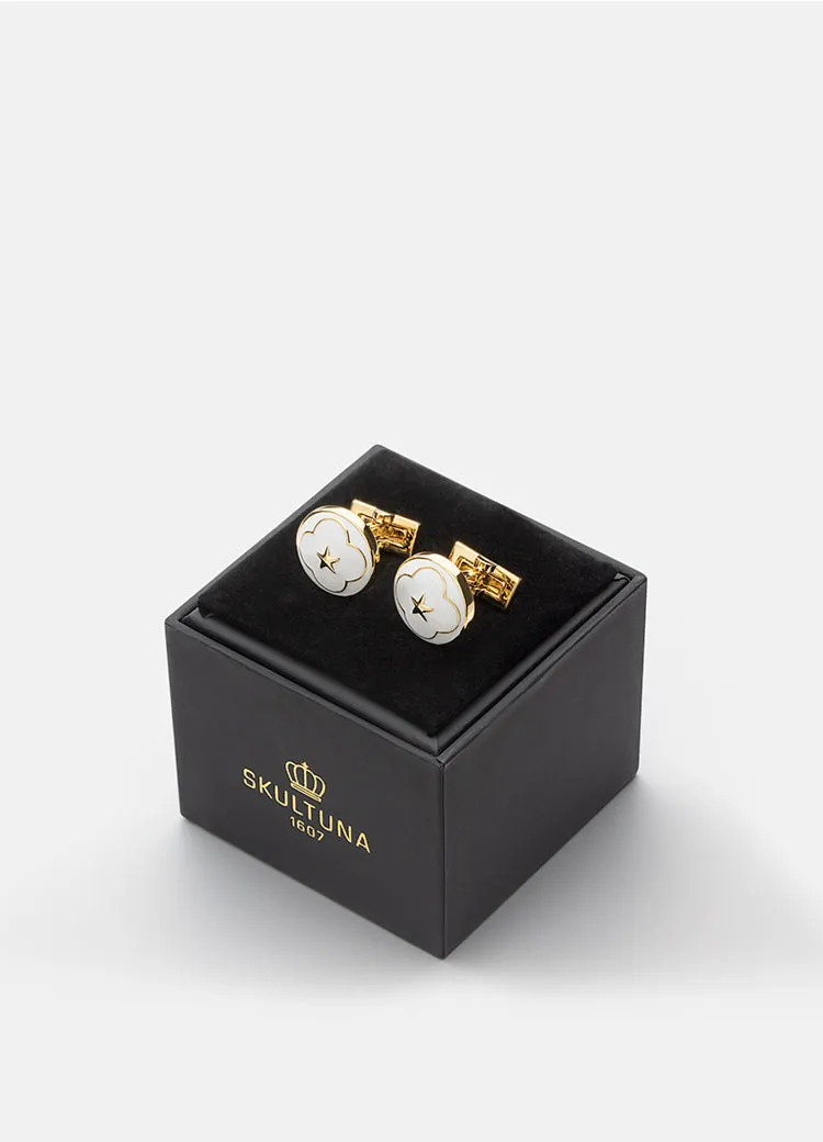 Cufflinks | The Official Wedding Series | Gold | White