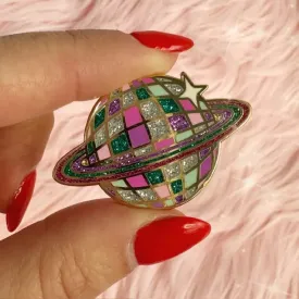 Disco Planet Enamel Pin