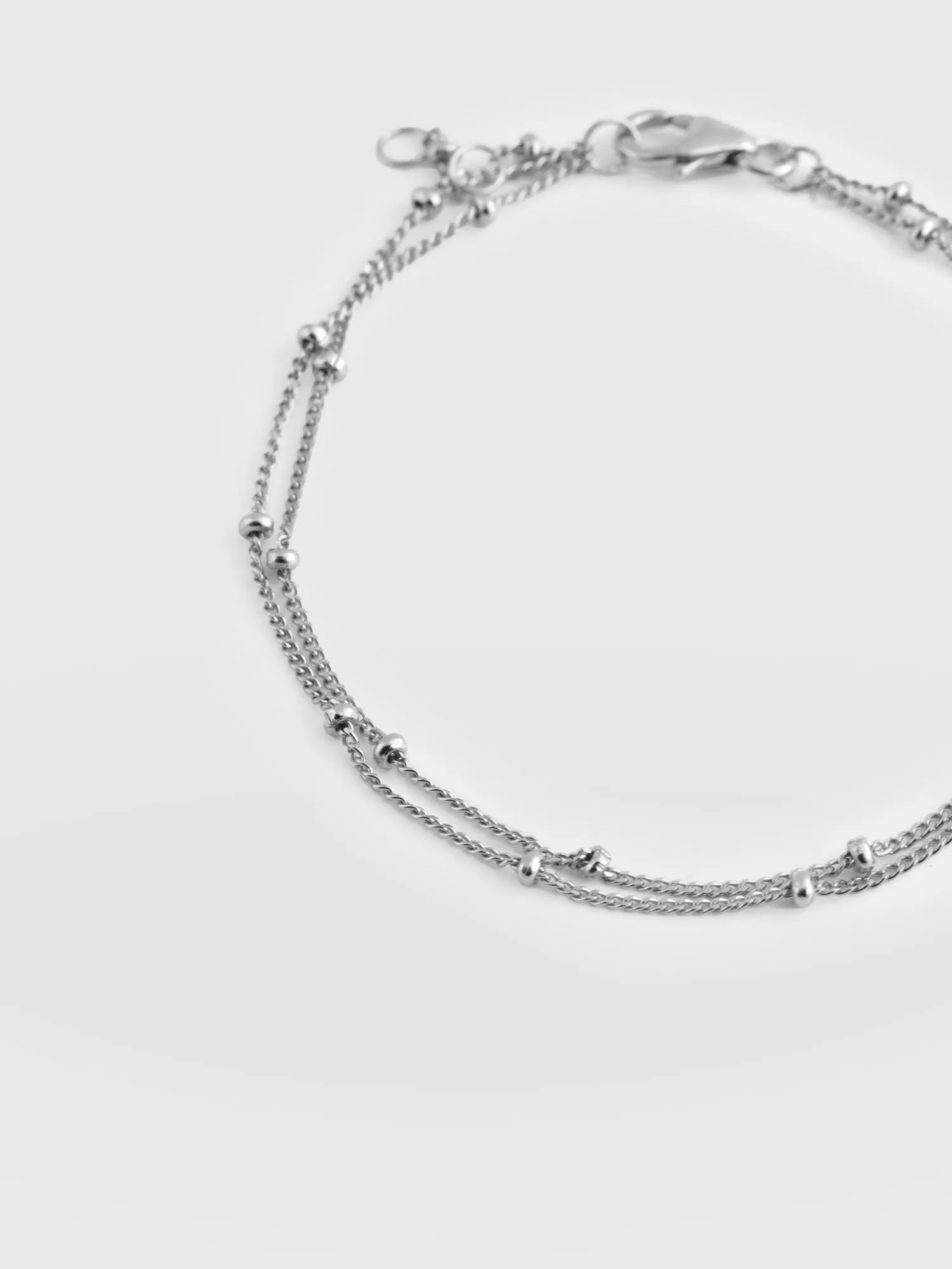 Double Ball Chain Bracelet - Silver