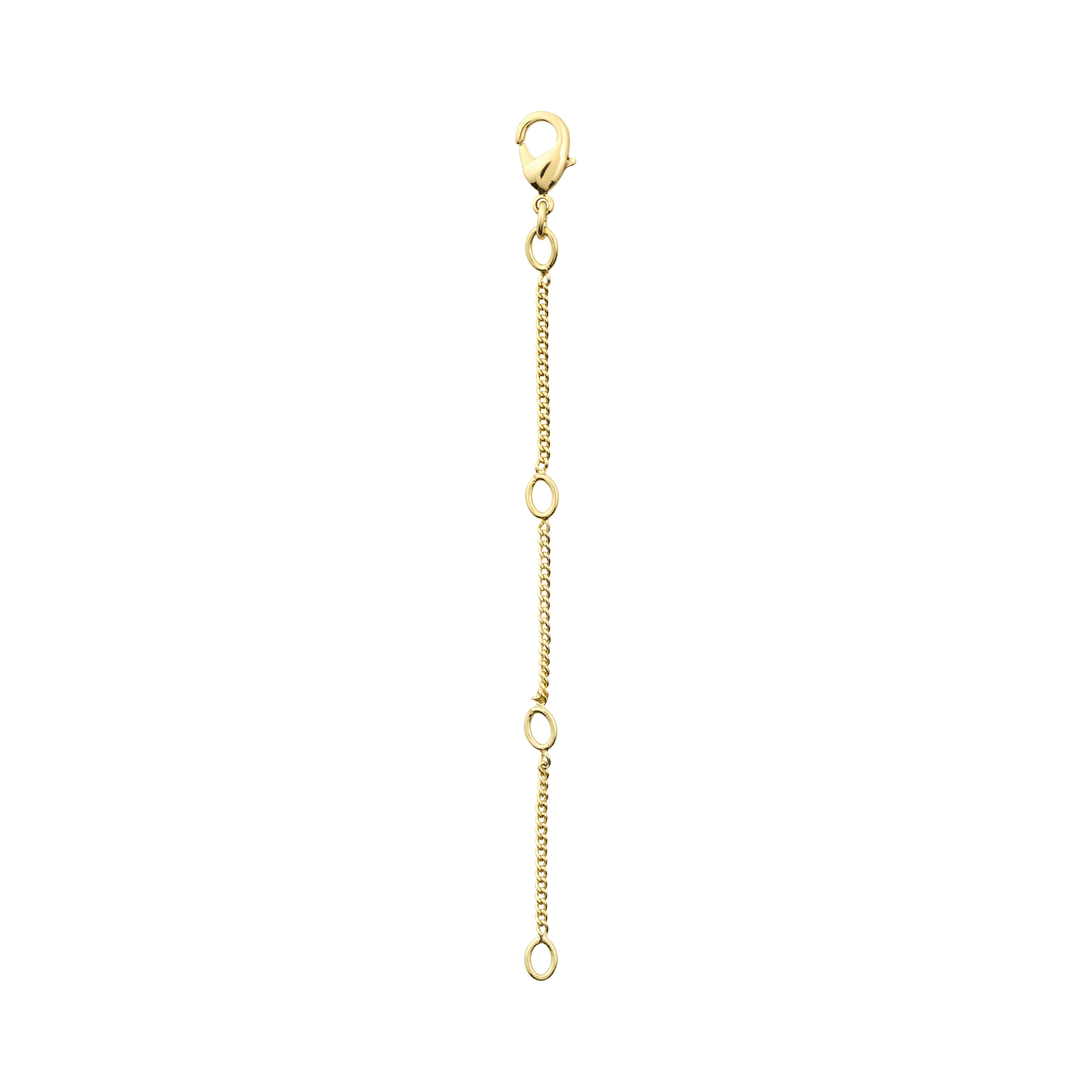 EXTENSION CHAIN, recycled, tight curb, 9 cm gold-plated