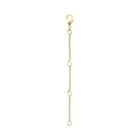 EXTENSION CHAIN, recycled, tight curb, 9 cm gold-plated