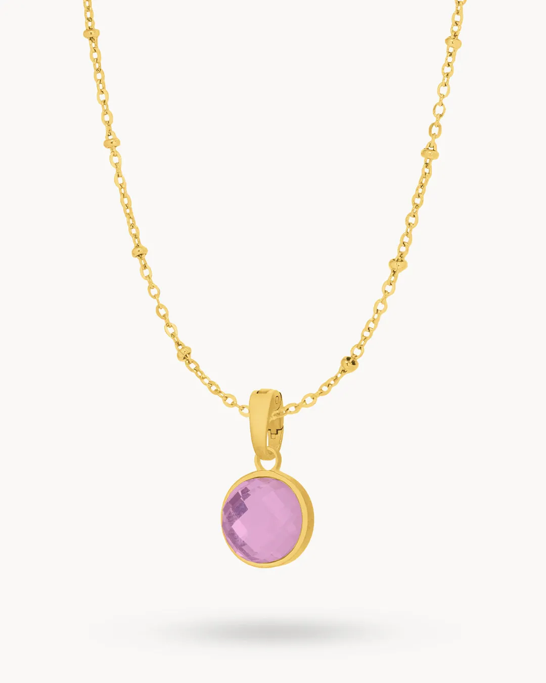 February Signature Birthstone Necklace Set, Gold