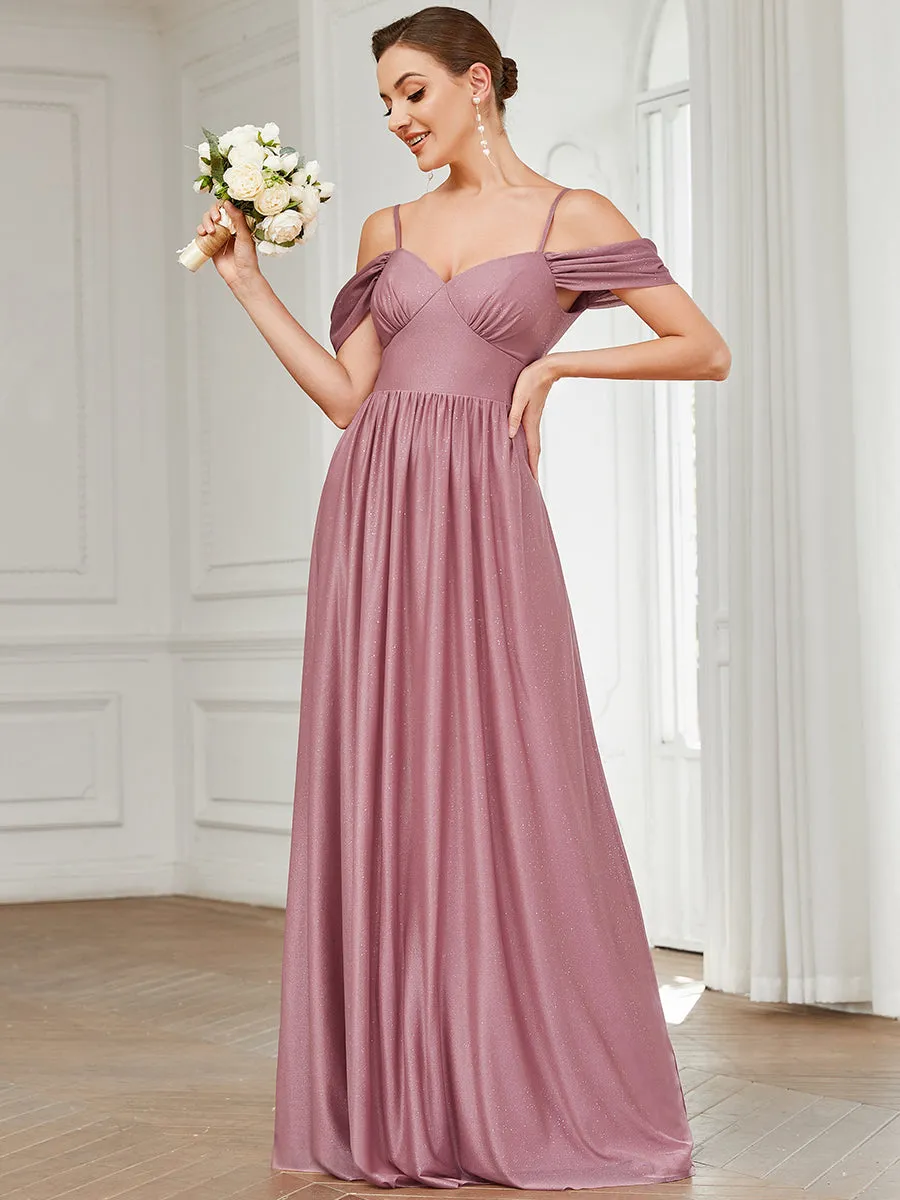 Floor Length Spaghetti Strap Wholesale Bridesmaid Dresses