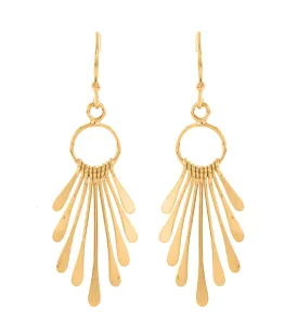 Fringe Earrings, 14k Gold Plated