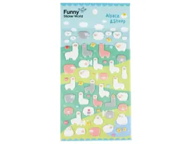 Funny Sticker World: Alpaca & Sheep