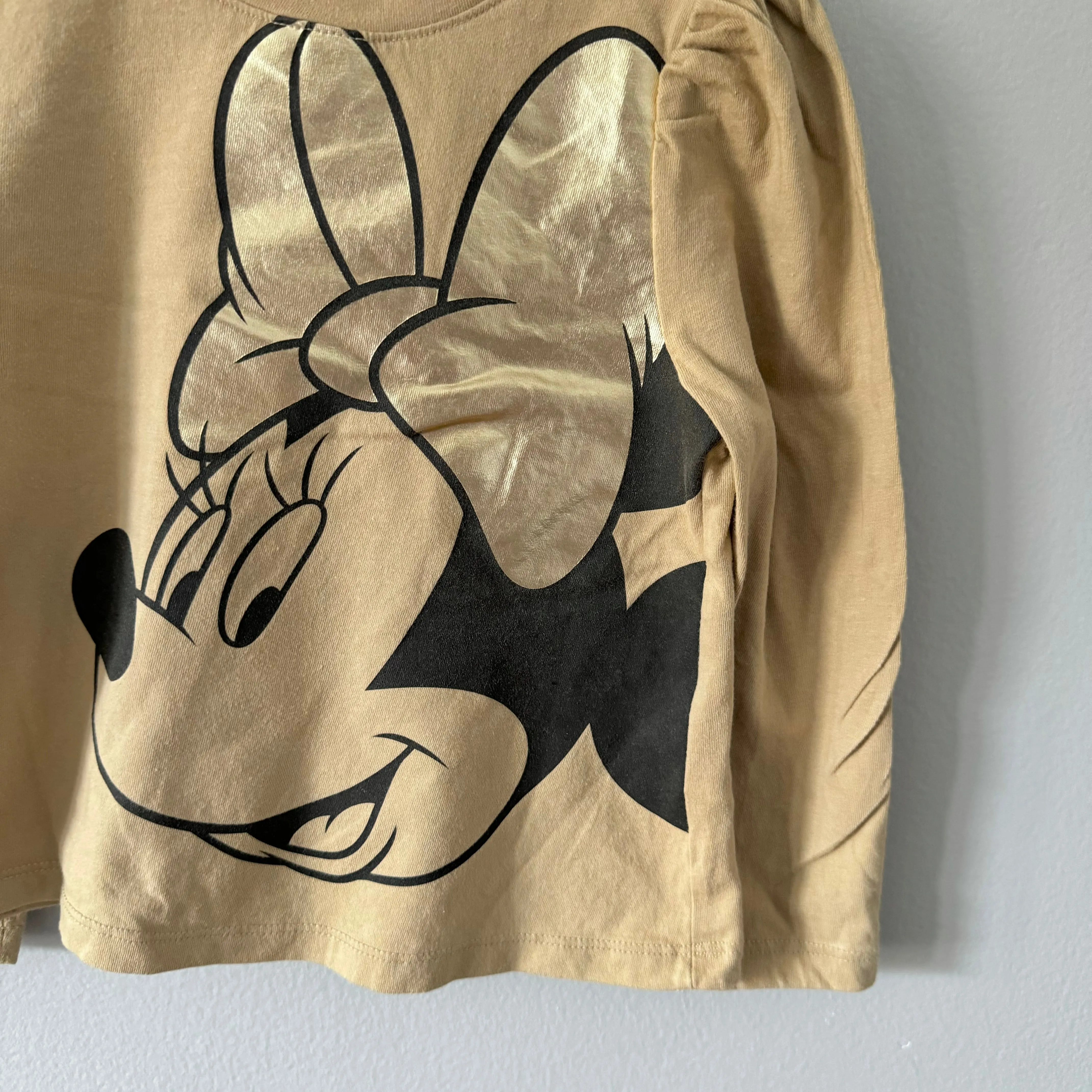 Gap / Beige x Minnie Mouse long sleeve T-shirt / 4Y